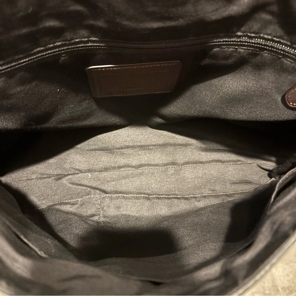 Coach pebbled leather messenger bag